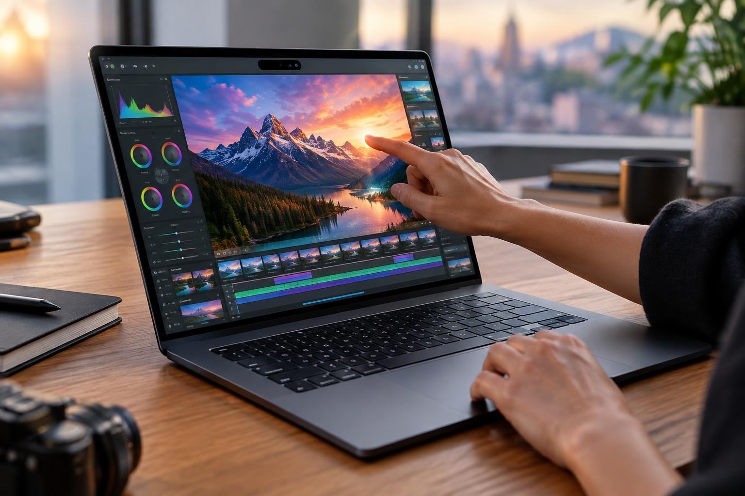 AI image: Apple Brings Tandem OLED and Touch to the MacBook Pro