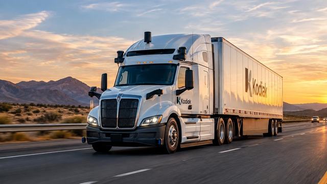 AI image: Kodiak’s 75-Truck Deal Tests Whether Driverless Freight Can Scale