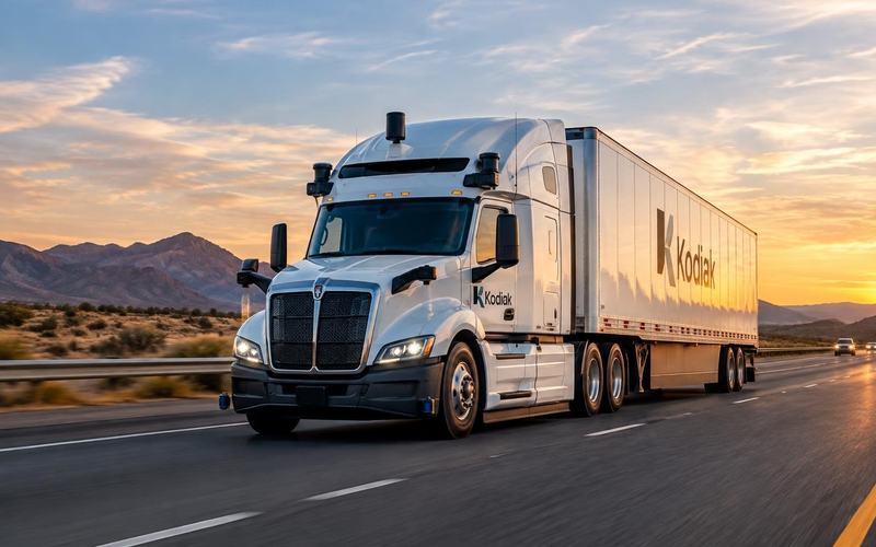 AI image: Kodiak’s 75-Truck Deal Tests Whether Driverless Freight Can Scale