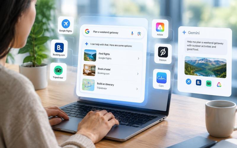 AI image: Google Wants Search and Gemini to Become Front Doors for Your Apps
