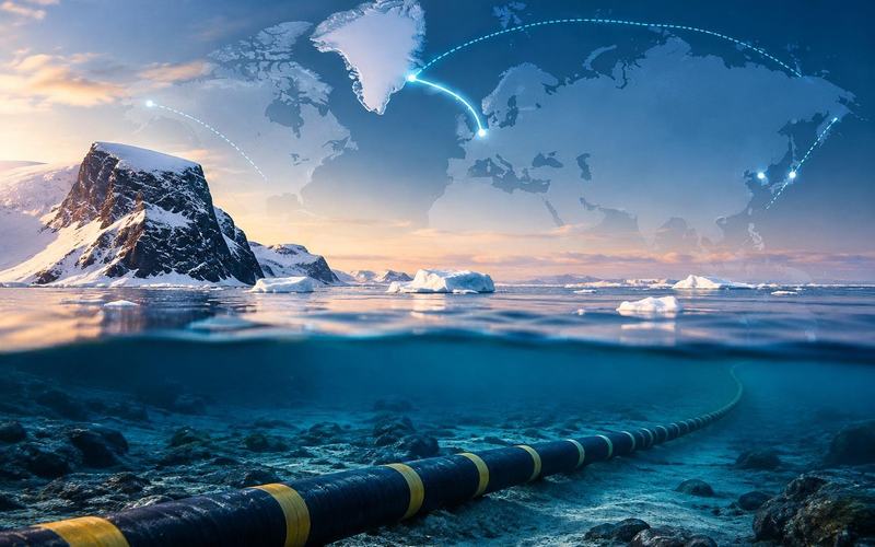 AI image: Europe’s Arctic Cable Plan Would Put Greenland on a New Internet Route