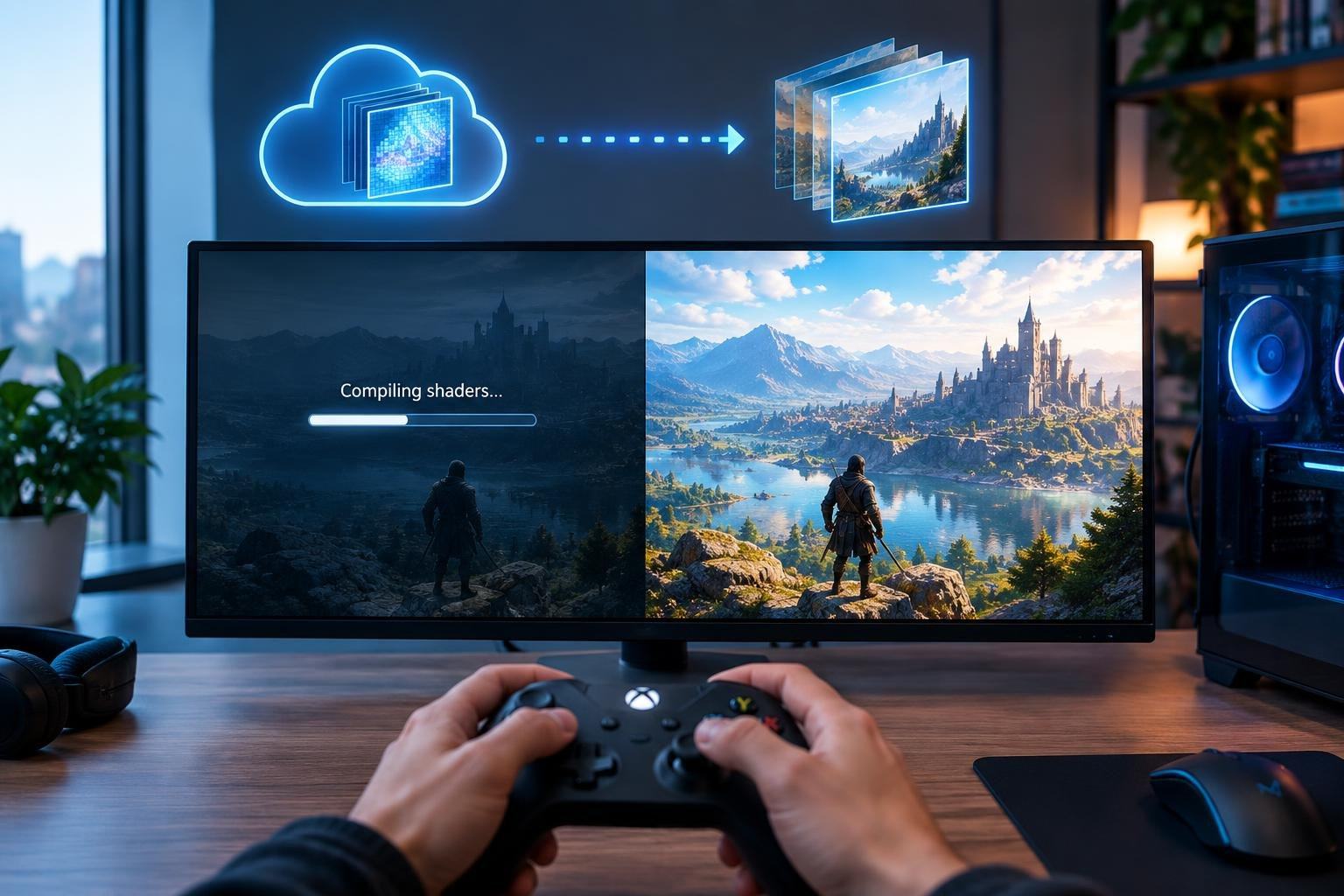 AI image: The Game Loading Screen Microsoft Wants to Make Disappear