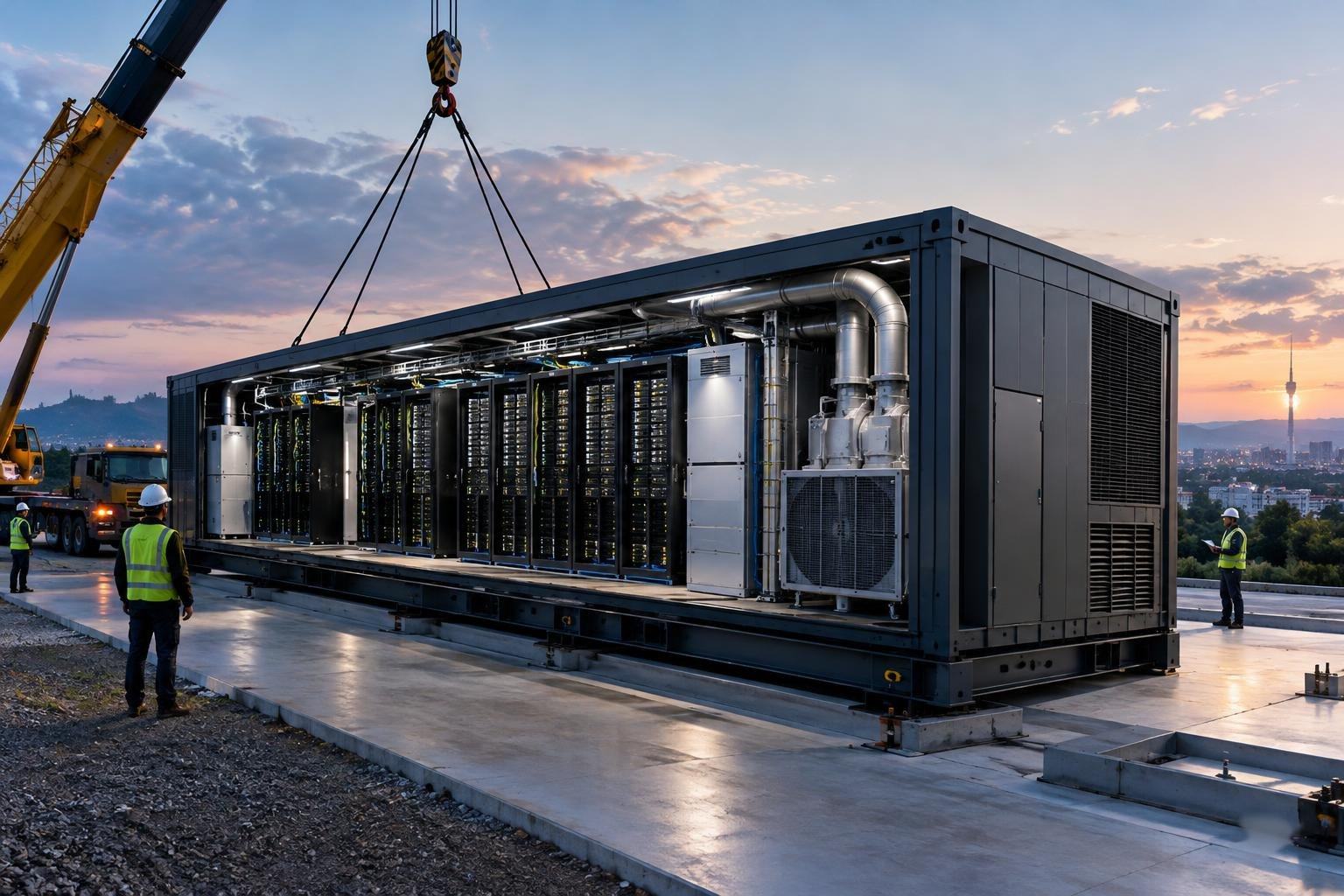 AI image: Nvidia’s AI Data Center in a Box Aims to Go Live in 14 Days