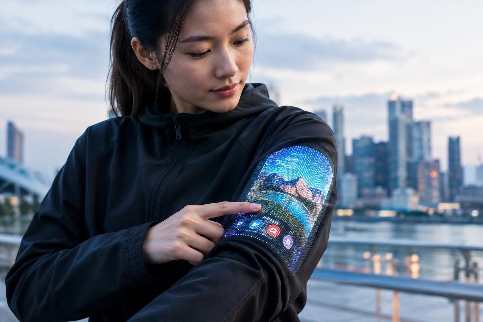 AI image: A Screen You Can Wear Is Woven From Pixels