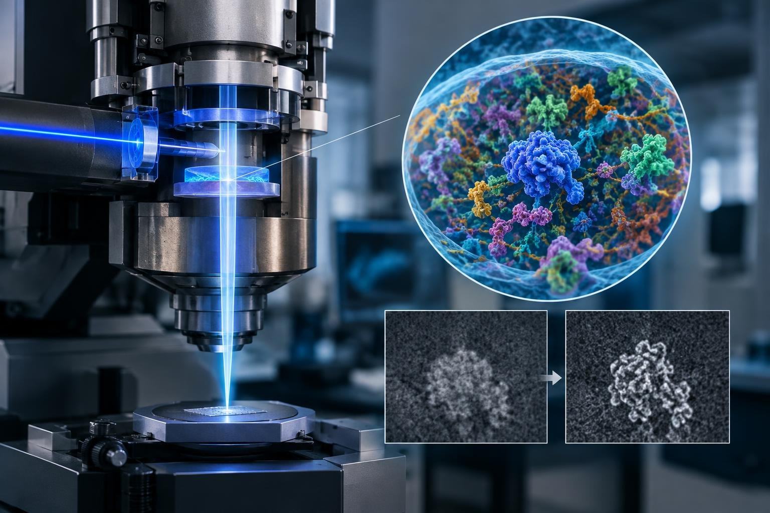 AI image: A laser may help microscopes see the cell’s hidden machinery