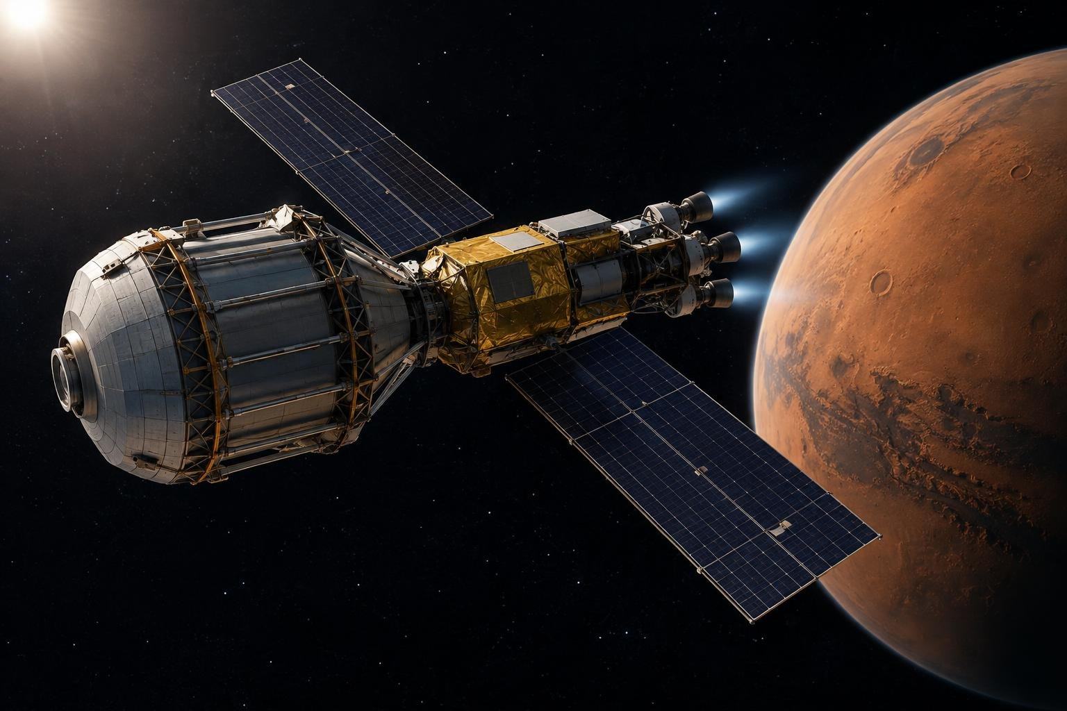AI image: NASA’s Nuclear Spacecraft Takes a Step Toward Mars