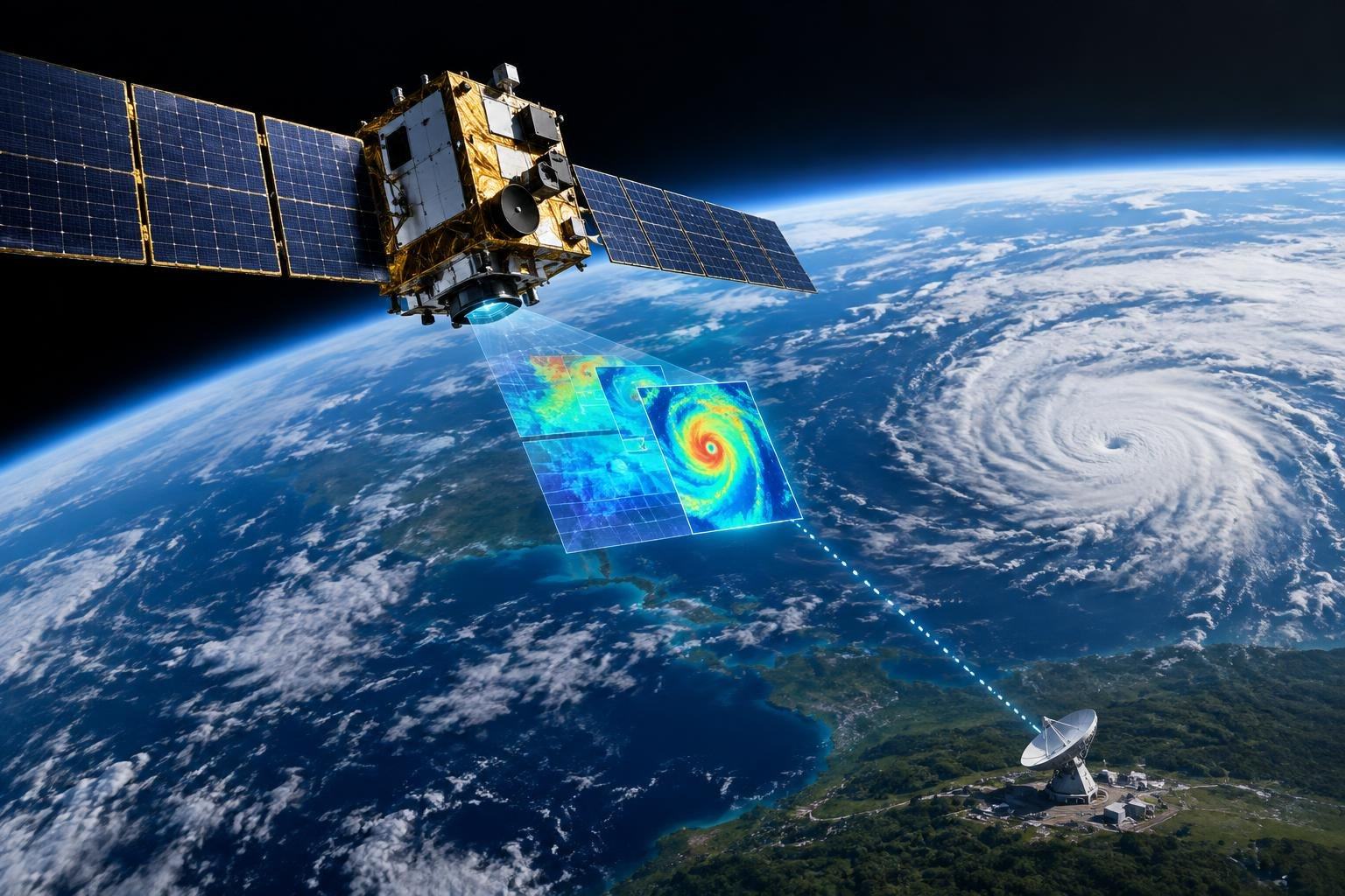 AI image: NOAA Plans to Test Weather Data Processing in Orbit